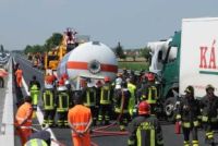 Venezia, Tir in fiamme su autostrada