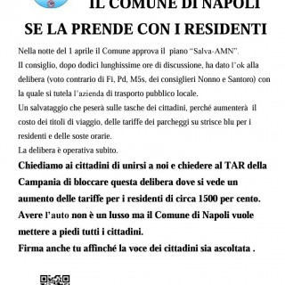 IL COMUNE DI NAPOLI SE LA PRENDE CON I RESIDENTI